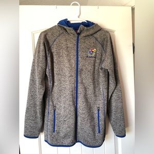 XL KU Jayhawks hooded zip jacket